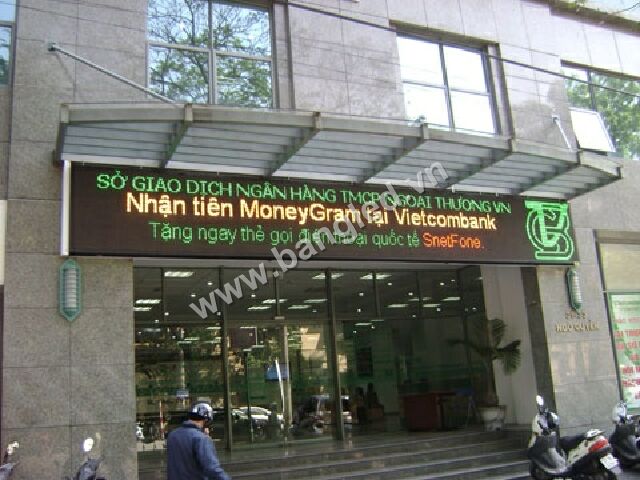 bảng điện tử ngân hàng vietcombank